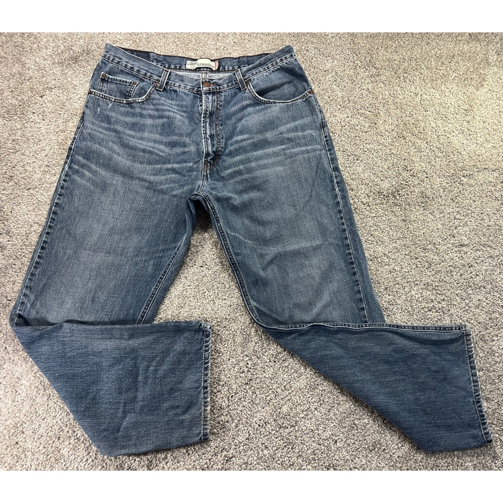 Levis 569 Loose Straight Jeans Mens 38x34 Blue Medium Wash Denim Pants